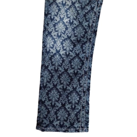 Miss Me Damask Navy Cuffed Capri Jeans 28 - Picture 6 of 9